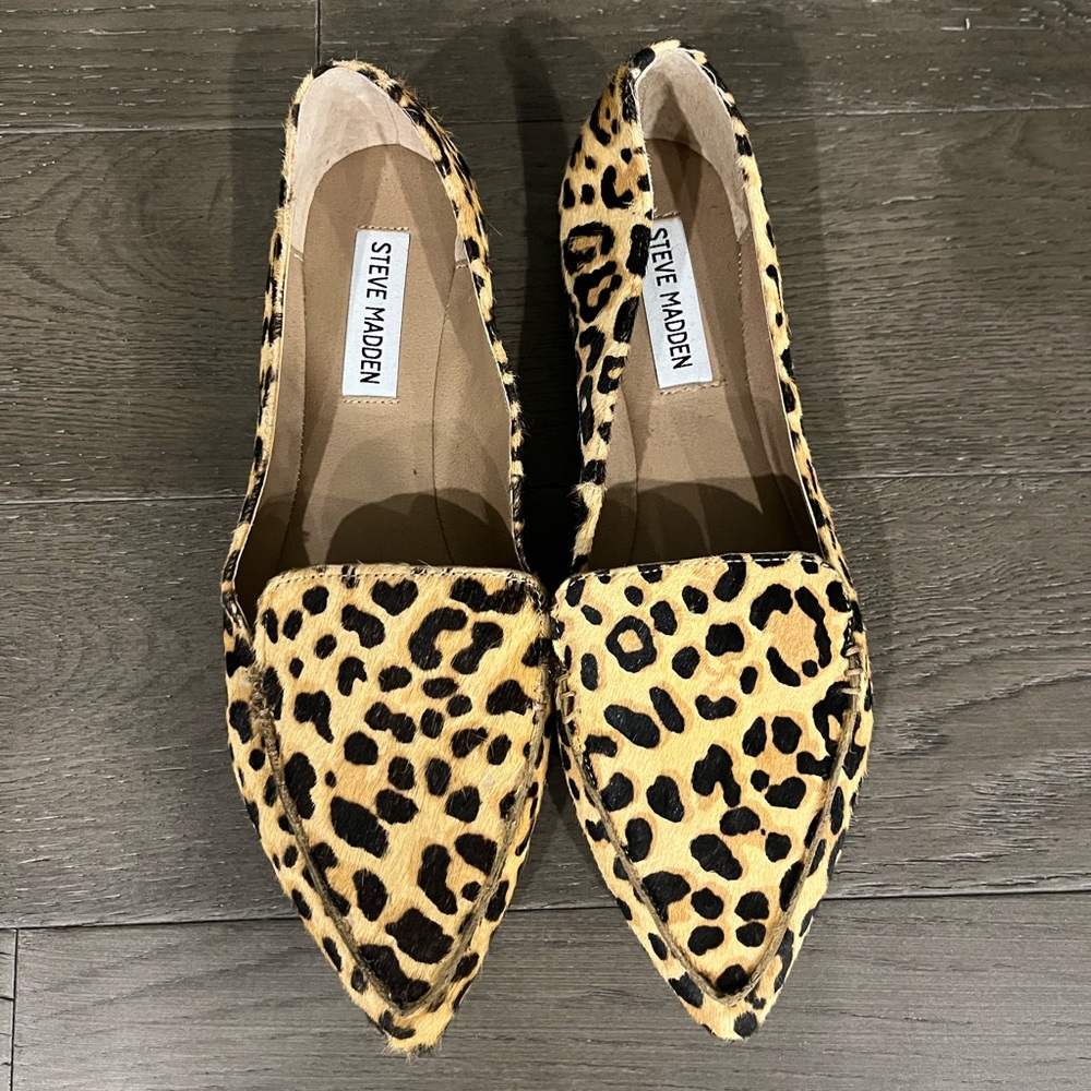 Steven Madden Feather Leopard Flat
